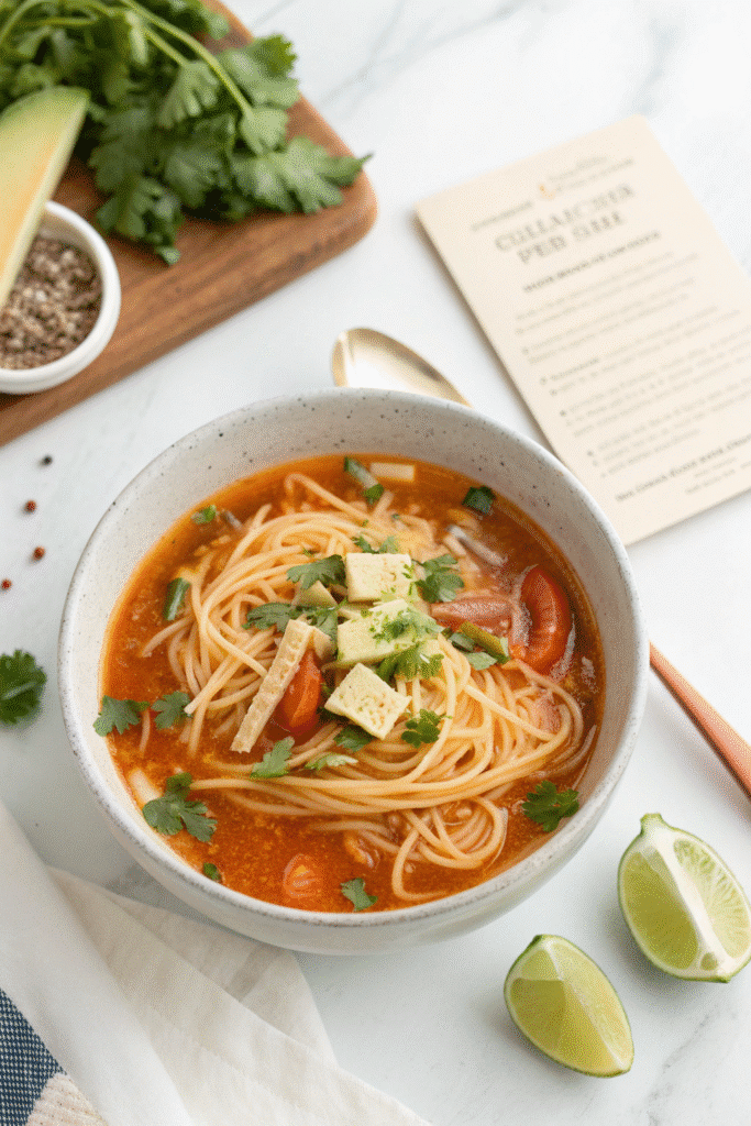 Mexican Noodle Soup: Cozy Comfort in Every Spoonful 7 Mexican Noodle Soup Recipe Card