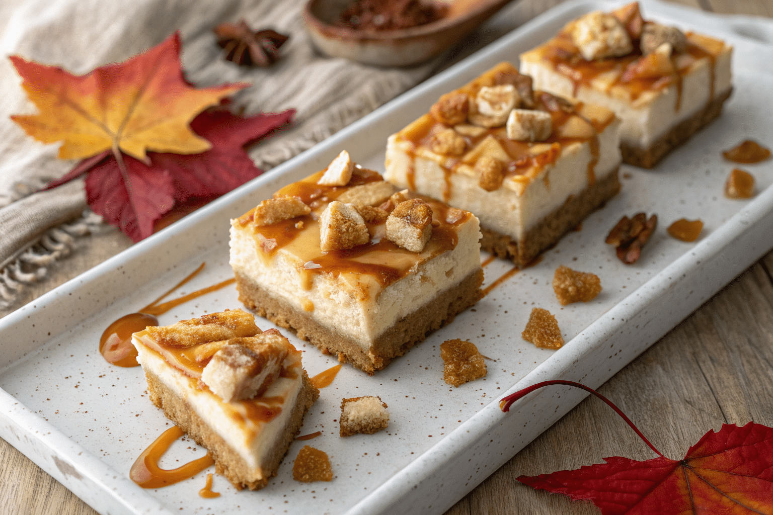 Caramel Apple Cheesecake Bars: Easy Fall Dessert Recipe
