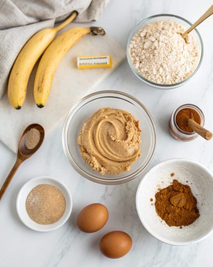 Soft Peanut Cookies 8+ Months (EAI) - Safe Baby Recipe 6 Ingredients for baby-safe peanut cookies including banana, oats, and peanut butter