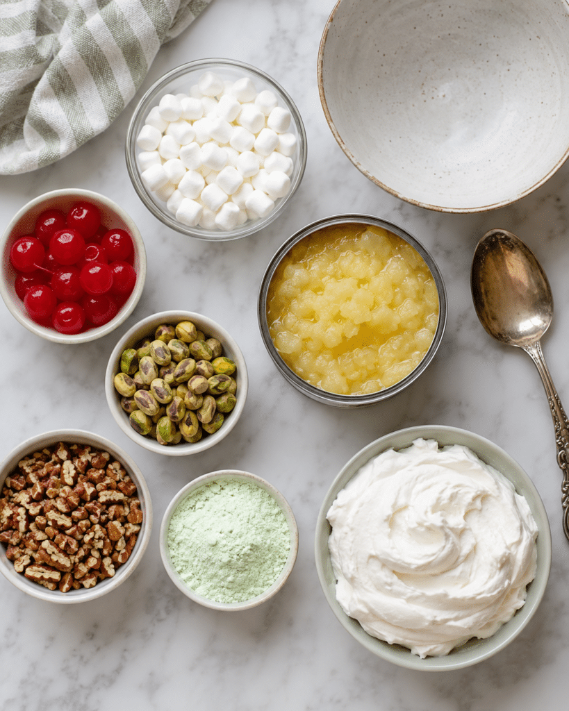 Pistachio Jello Salad: Creamy Retro Fluff Dessert 6 Ingredients for Pistachio Jello Salad
