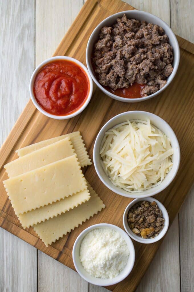 ingredients for 5-ingredient lasagna