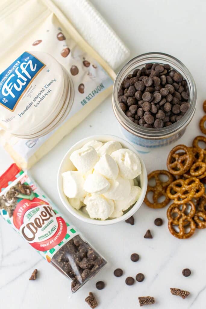 Ingredients for booty dip dessert