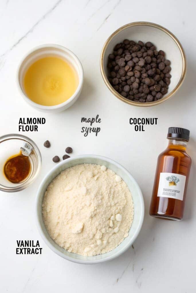 Ingredients for healthy cookie dough bark