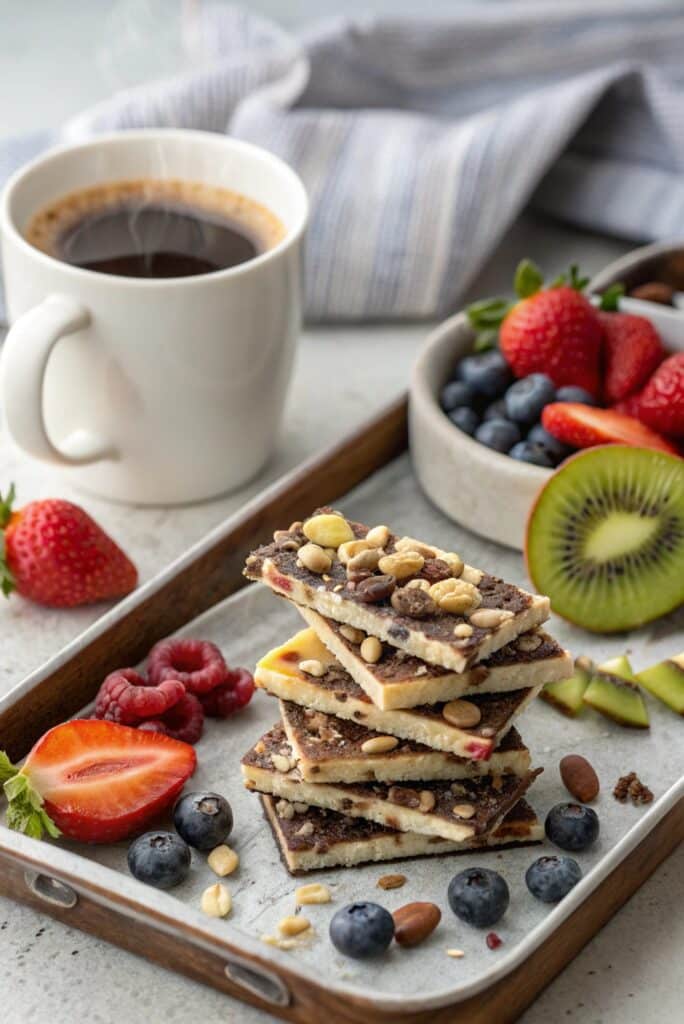 Cookie dough bark served as snack