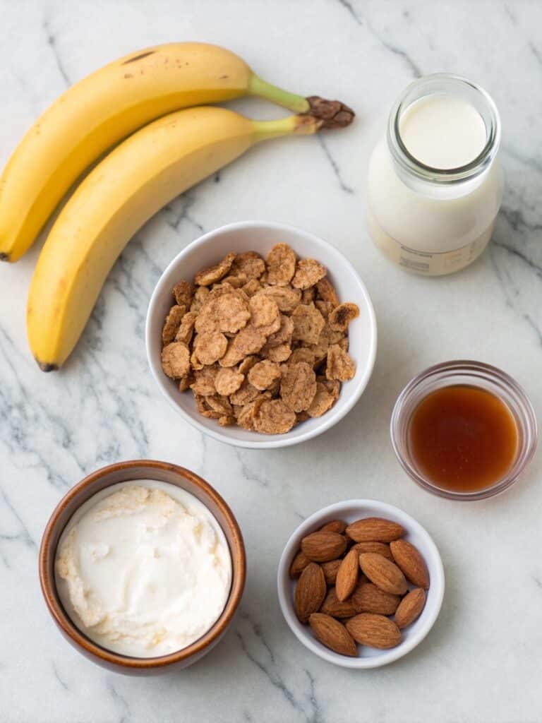 Ingredients for making overnight Weetabix