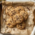 4-ingredient zucchini cookies with chocolate chips on tray