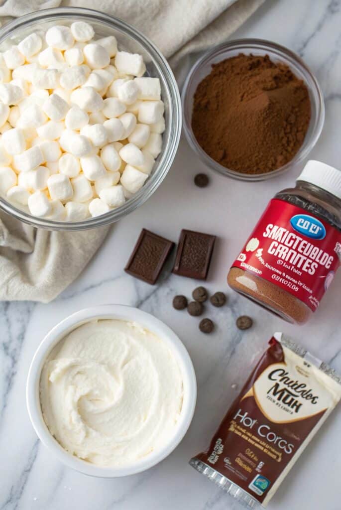 hot cocoa dip ingredients