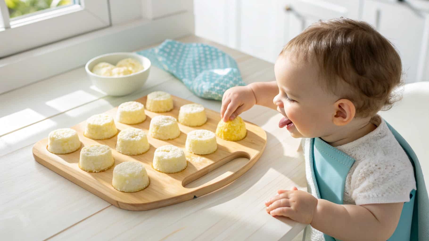 No-Sugar Cottage Cheese Frozen Bites for Teething