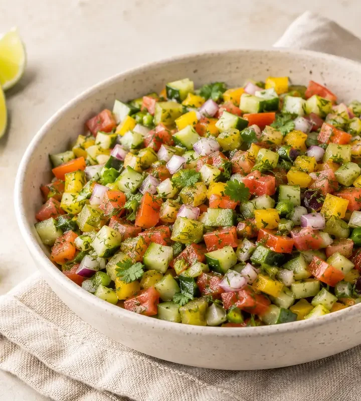 Pickle de Gallo: The Crunchy Pickle Salsa You Need 12 Pickle de Gallo with dill pickles, tomato, cucumber, peppers, onion, herbs, and lime
